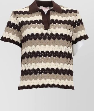 MC2 Saint Barth crochet cotton polo shirt