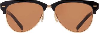 Miu Miu Brown Pilot Ladies Sunglasses MU 09ZS 1AB2Z1 57
