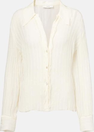 Vince Camicia semitrasparente a righe con volant