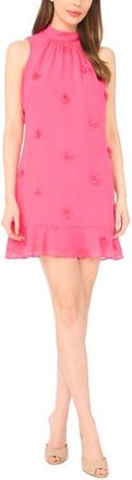CeCe by Cynthia Steffe Floral Appliqu&eacute; Shift Minidress in Raspberry Radiance at Nordstrom, Size 16