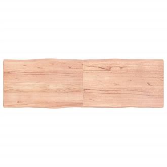 Berkfield Home Table Top Light Brown 160x50x(2-4)cm Treated Solid Wood Live Edge