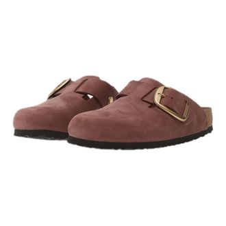 Birkenstock Boston Big Buckle Narrow Fit - unisex - Schoenen - Bruin - Maat: 40 EU Leer