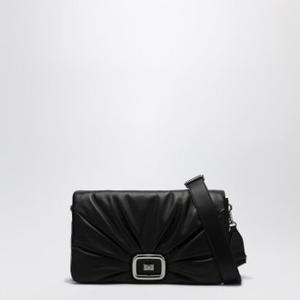 Roger Vivier Viv Choc Large Black Leather Bag