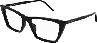 Saint Laurent SL737MICATHINOPT001 Cat-Eye Acetate Eyeglasses - Black