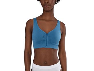 Anita Lynn Mastectomy Bra Womens Bra Blue : 2XL, Nylon/Elastane
