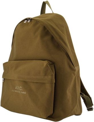 A.P.C. Mens Backstage Backpack Khaki Synthetic