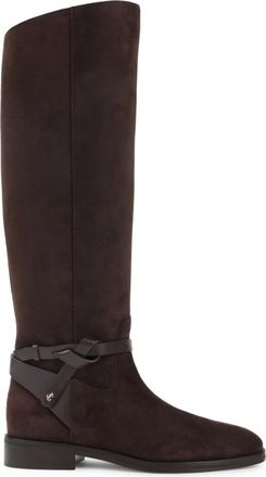 Jimmy Choo London Bruine Su&egrave;de Stijlvolle Sandalen voor Vrouwen - Dames - Hoge Laarzen - Bruin - 37 EU - Su&egrave;de - Schoenen