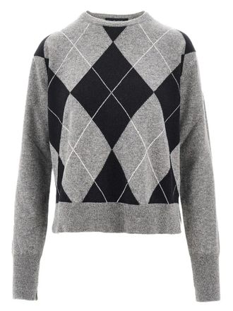 Seafarer argyle-pattern sweater - women - Cashmere - S - Grey