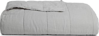 Parachute Linen Box Quilt in Fog at Nordstrom, Size King