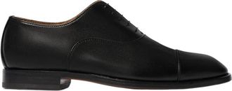 Scarosso Klassieke Italiaanse Oxford Schoenen - Heren - Veterschoenen - Zwart - 43 1/2 EU - Leer - Schoenen