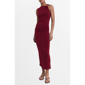 Mango Embellished Body-Con Maxi Dress in Burgundy at Nordstrom Rack, Size 8