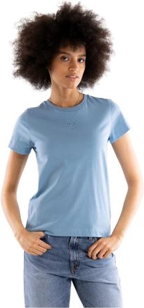 Pinko Bussolotto T-shirt - Dames - T-shirts - Blauw - L - Katoen - Tops