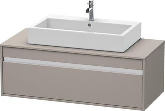 Duravit Duravit Ketho M&oacute;dulo Mural 6696, 1 Extra&iacute;ble, 1200mm, Para 1 Lavabo De Montaje Superior, C&eacute;ntrico, Color (frente/cuerpo): Terra Mate - Kt669601414
