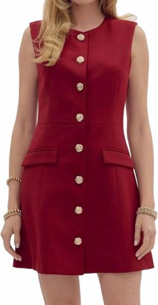 Entro Womens Solid Sleeveless Mini Dress In Burgundy