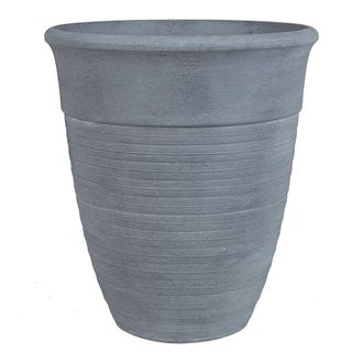Beliani Beliani - Maceta De Mezcla De Piedra Gris 43 Cm Poliresina Katalima