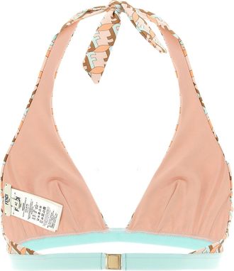 Fendi FF Waves Jacquard Bikini Top - Pink