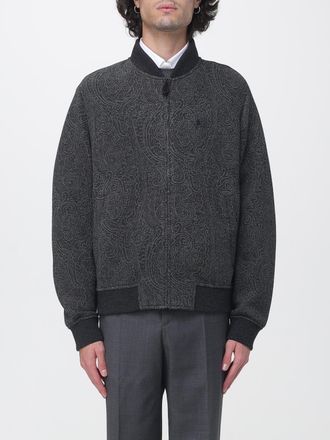 Etro Viscose Blend Bomber Jacket with Embroidered Pegasus Logo