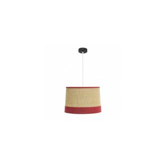 Fabrilamp Lampara De Techo Colgante Modelo Tietar Con Detalle En Rojo - Fabrilamp
