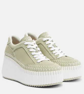 Chlo&eacute; Chlo&eacute; Nama suede platform sneakers