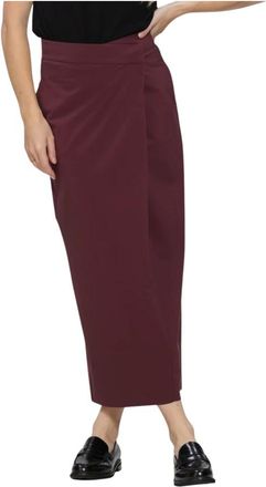 JapanTKY Seishi Maxi Rok - Dames - Rokken - Rood - Maat: L Zijde