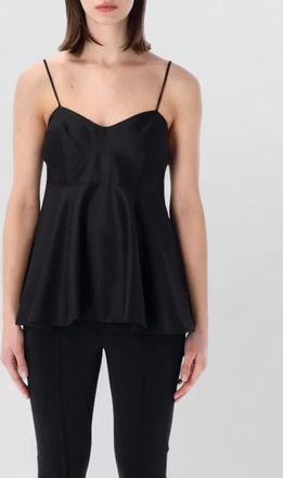 R&oacute;he silk-blend sleeveless bustier top