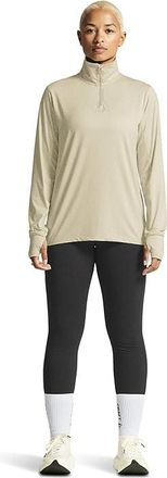 Craft Flow Halfzip Longsleeve Womens Workout Plaster Melange : MD, Elastane/Polyester