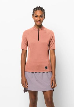Jack Wolfskin Funktionsshirt JACK WOLFSKIN BIKE COMMUTE HZ T W, Damen, Gr. L (42/44), braun (astro, dust), Style:Oberstoff 100% POLYESTER; FUTTER: 100% POLYESTER, S