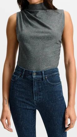 Veronica Beard Mylie Sleevless Top In Medium Heather Grey