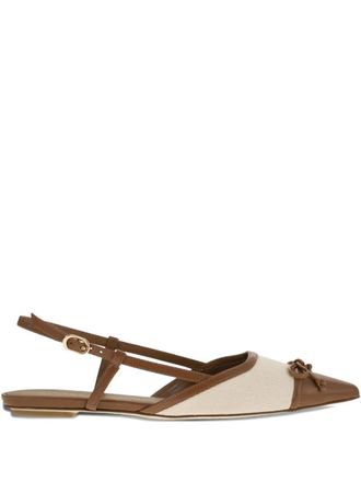 Stuart Weitzman Kitty pointed-toe slingback pumps - Neutrals