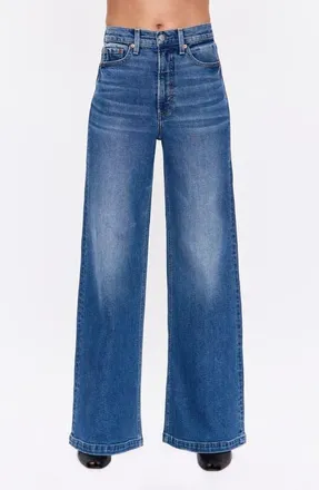 Pistola Denim Lana High Waist Wide Leg Jeans in Naval at Nordstrom, Size 24