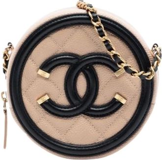 Chanel Borsa a tracolla CC Filigree Pre-owned - - Pre-owned - Donna - Beige - ONE SIZE
