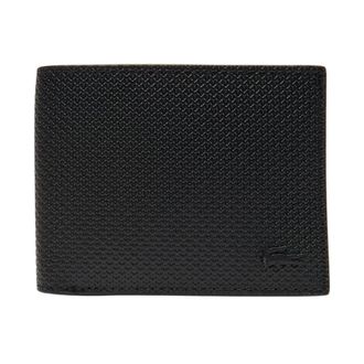Lacoste Chantaco Piqu&eacute; Leather Wallet - male - Lacoste - Wallets & Cardholders - Black - ONE SIZE - Accessories