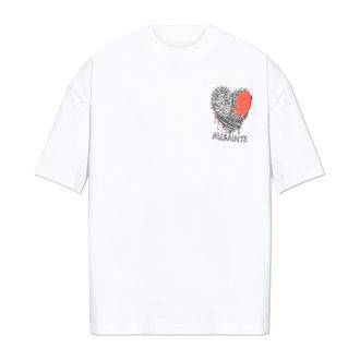 AllSaints T-Shirts, male, White, Size: 2XL Chaste Oversized Graphic T-Shirt