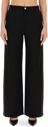 Moschino Black Regular Flat Front Pants