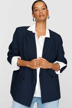 Maeve Pinstripe Blazer Jacket