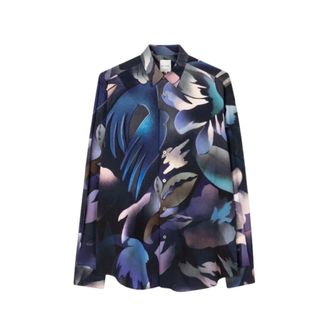 Paul Smith Navy Hot Summer Lange Mouwen Shirt - Heren - Casual Overhemden - Veelkleurig - S - Overhemden