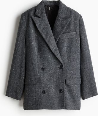 H&M Zweireihiger Blazer - Grau