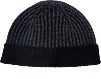04651/ Beanie met omslag - Heren - Accessoires - Blauw - Maat: ONE Size