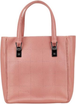 Chanel Chocolate Bar Grained Calfskin Tote Bag (Pre-Owned)