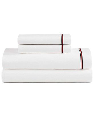 Tommy Hilfiger 200 Thread Count Global Stripe Cotton Percale Sheet Set