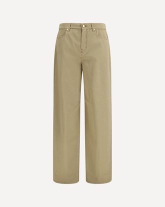 Max Mara Pantaloni baggy in raso di cotone Woman 44