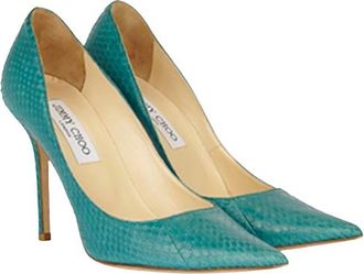 Jimmy Choo London Anouk Jade Python Heels Size 37