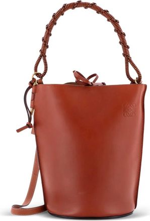 Loewe Gate Top Handle Leather Medium bucket bag - Bruin