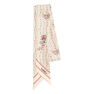 Valentino (WMNS) Valentino SS26 Papier Floral Silk Bandeau Scarf Butter E6017GEGZC9
