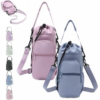 Generic Water Bottle Shoulder Bag - The Ultimate Outdoor Companion, Water Bottle Bag Crossbody with Strap for Camping, Travel (2pcs-I)