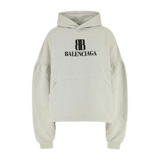 Balenciaga Hoodies, female, White, Size: L Cropped Hoodie