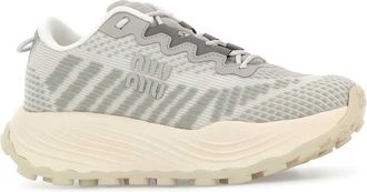 Miu Miu Womens Two-Tone Fabric Sneakers Nube