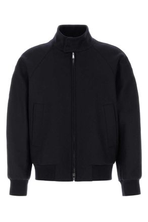 Fendi Blue Solid Jacket