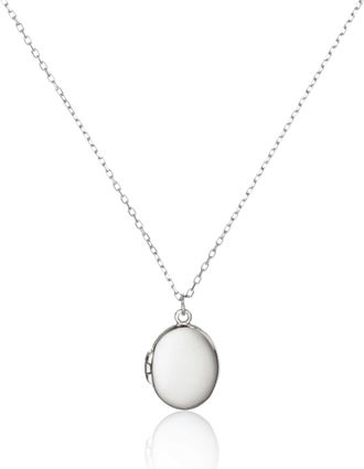 Lily & Roo Silver Oval Locket Necklace