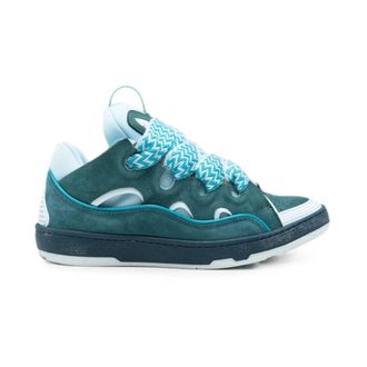 Lanvin Schoenen, Heren, Blauw, 41 EU, Leer, Curb Sneakers